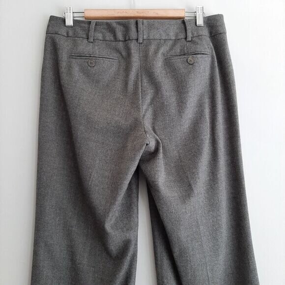 TALBOTS | Heritage Classic Wool Blend Straight Leg Dress Pants Solid Grey 10 P - Picture 6 of 11